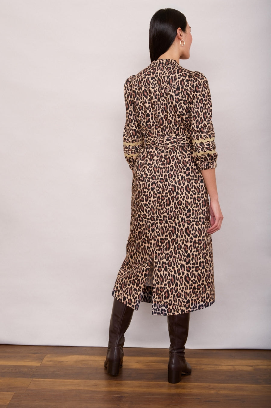 Dee Dee Denim Dress - Leopard