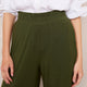 Delphine Cropped Pull On Trouser - Moss Green