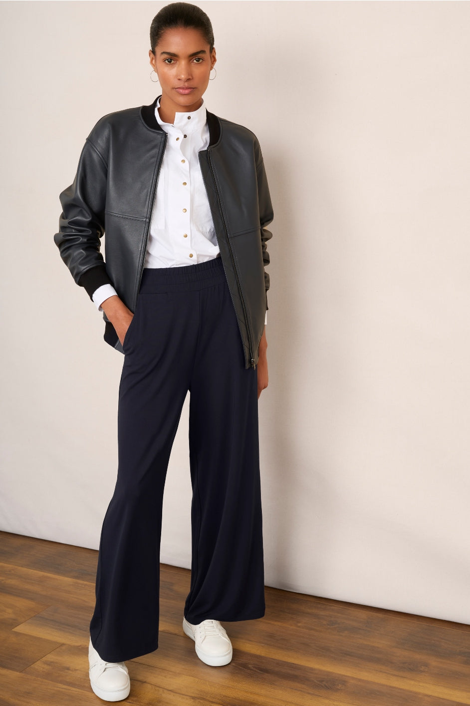 Delphine Pull On Trouser - Midnight