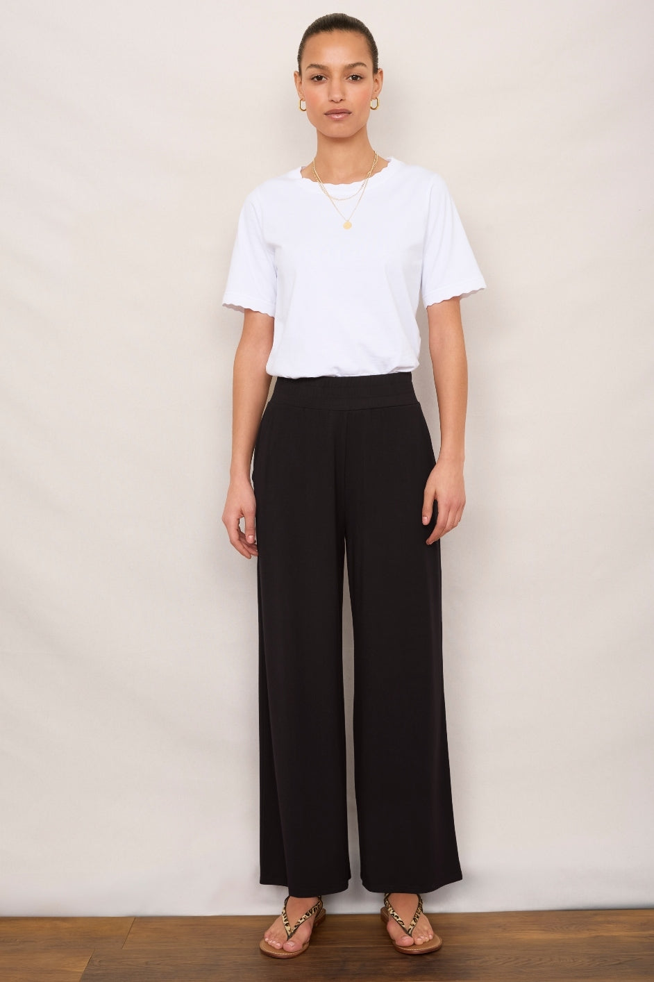 Delphine Pull On Trouser - Black