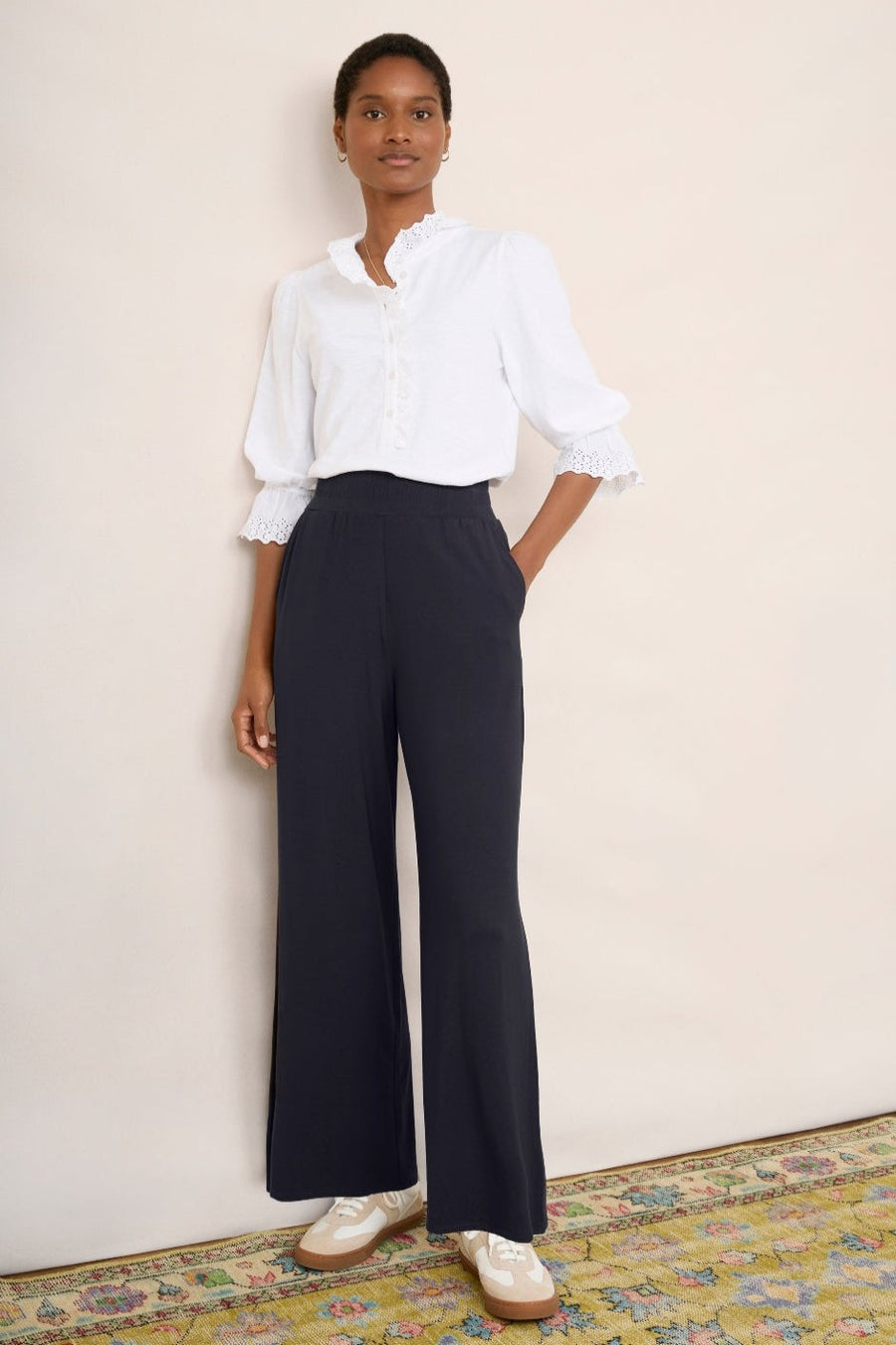 Delphine Pull On Trouser - Midnight