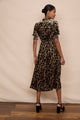 Desiree Silk Velvet Dress - Leopard