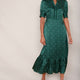 Fabienne Silk Dress - Green Spot