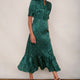 Fabienne Silk Dress - Green Spot