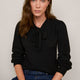 Gigi Tie Neck Jumper - Black