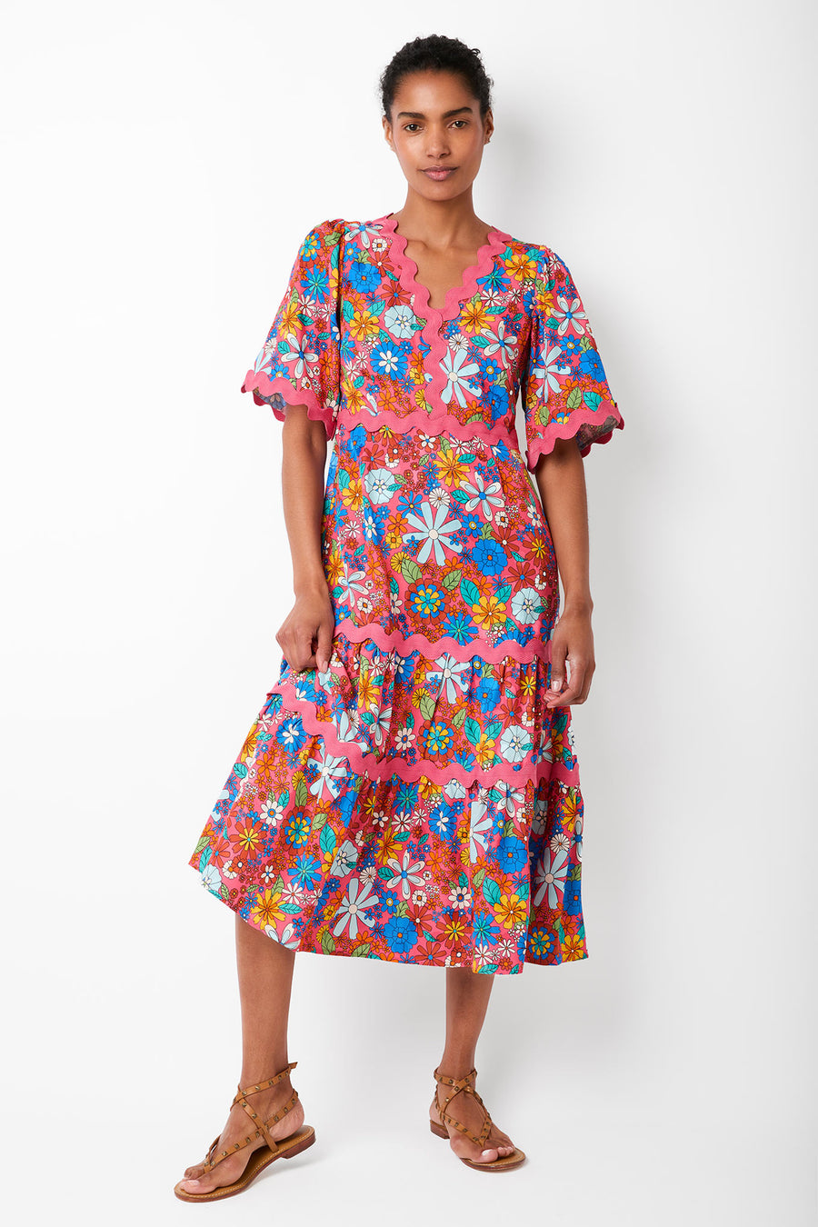 EF X Wyse Dana Ric Rac Dress - Multi