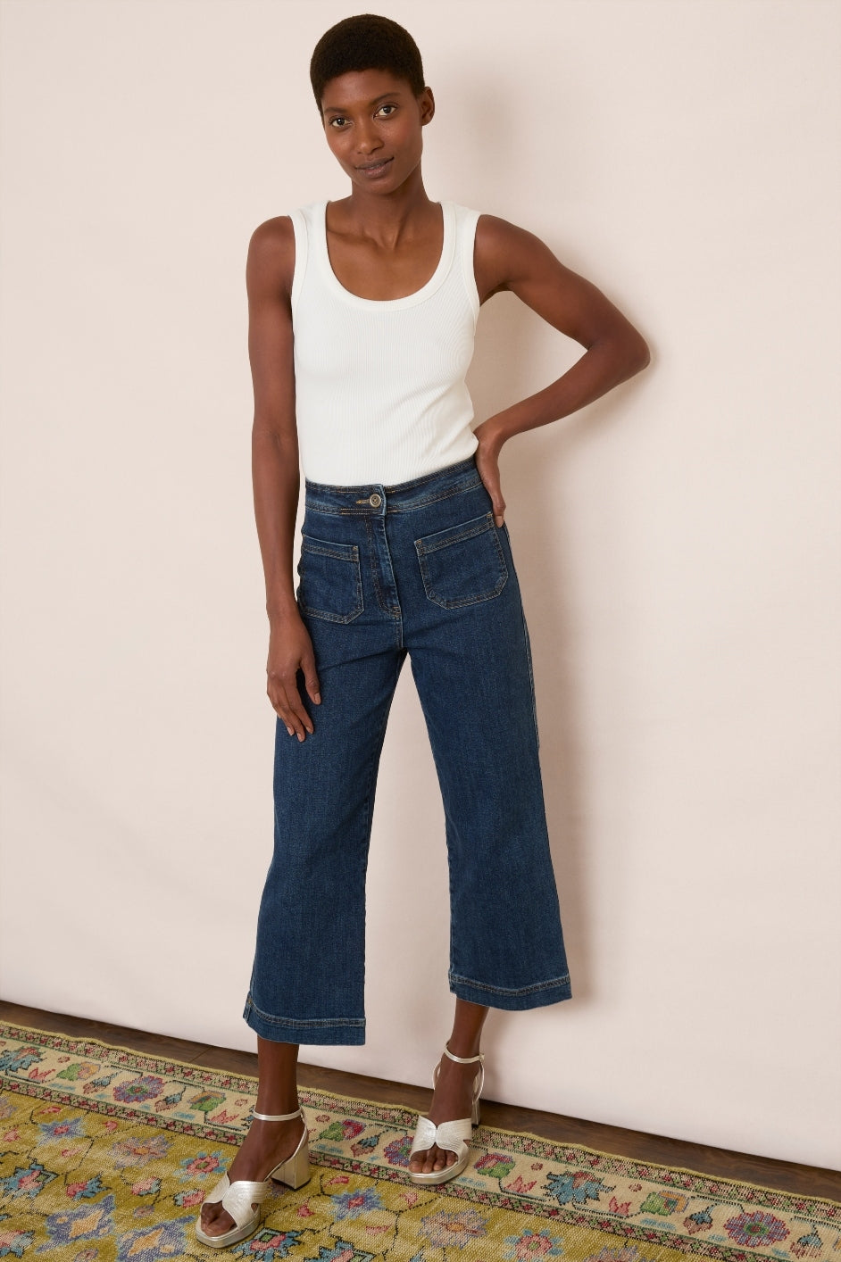 Flare cut off sales jeans