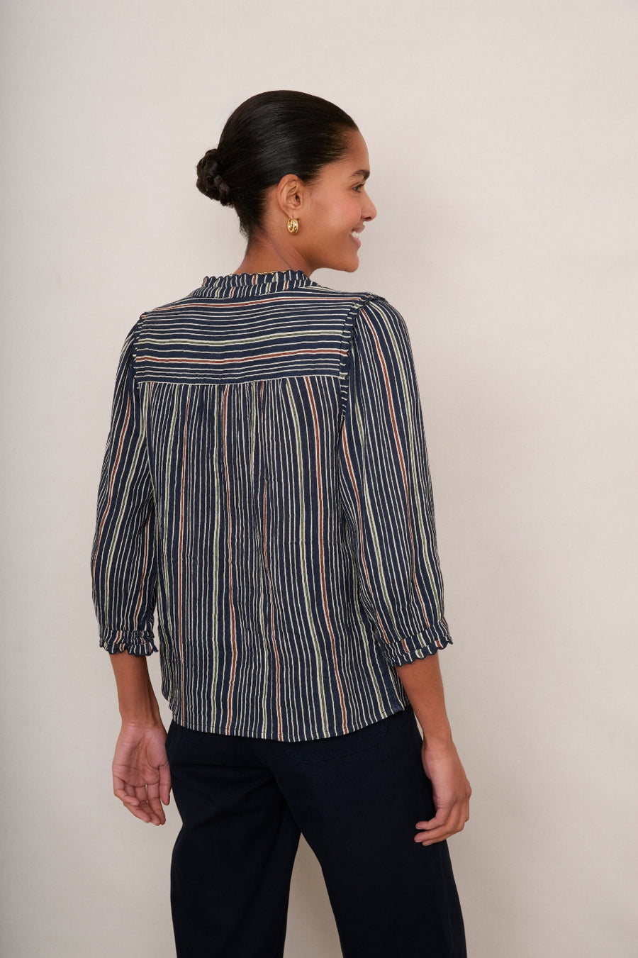 Effie Blouse - Multi Stripe