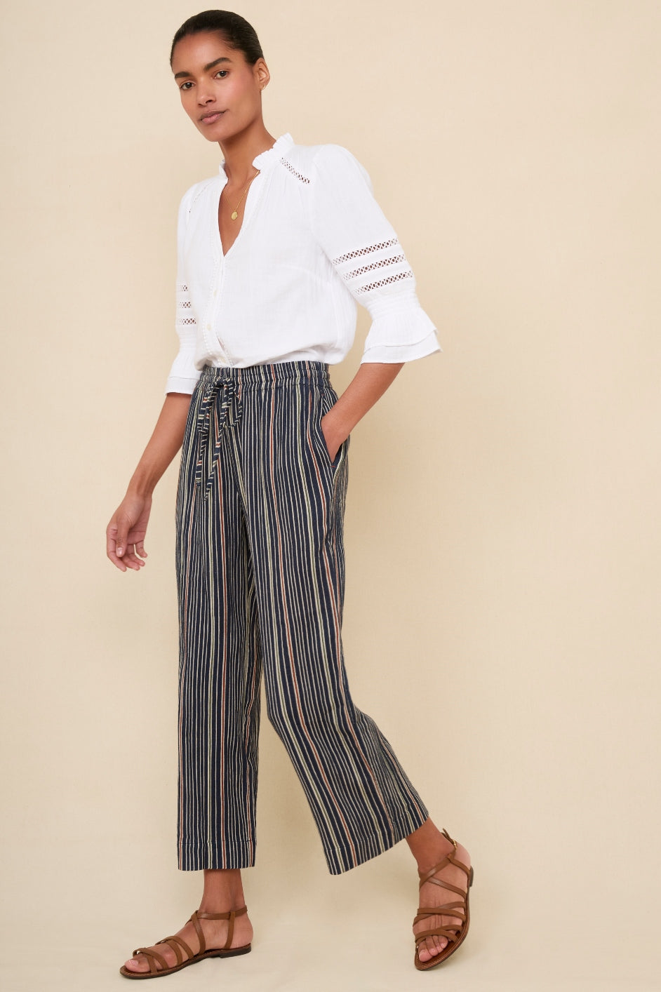 Effie Trouser - Multi Stripe