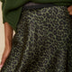 Ella Silk Skirt - Khaki Leopard