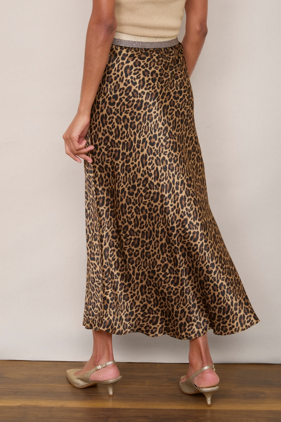 Ella Silk Skirt - Leopard