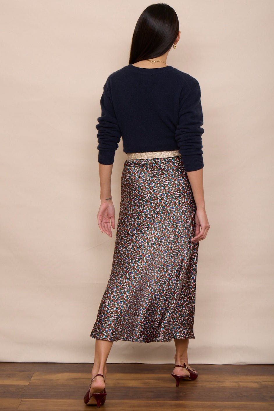 Ella Silk Skirt - Modern Ditsy