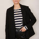 Elodie Relaxed Ponte Blazer - Black