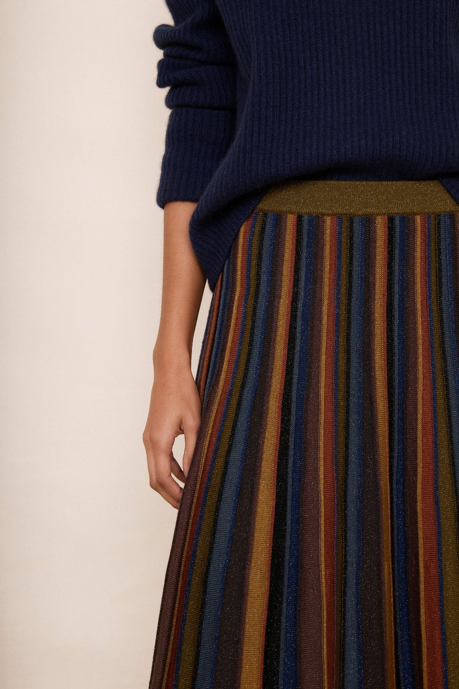 Eulalie Sunray Knitted Skirt - Multi