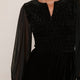 Eva Silk Velvet Dress - Black