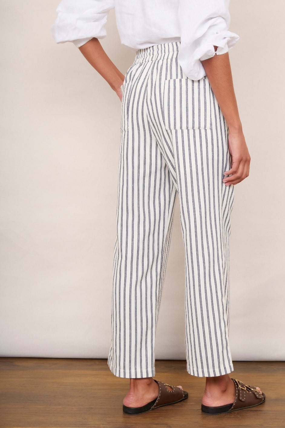 Everly Stripe Trousers - Blue/Ivory