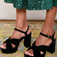 Bea High Heel Sandal - Black Velvet