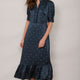 Fabienne Silk Dress - Midnight Spot