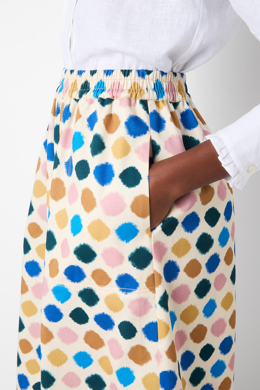 Felice Spot Skirt - Ecru/Multi