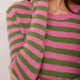 Fleurine Cashmere Jumper - Candy Pink/Peridot Stripe