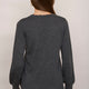 Fleurine Scallop Jumper - Charcoal Marl