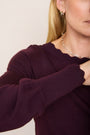 Fleurine Scallop Jumper - Deep Plum