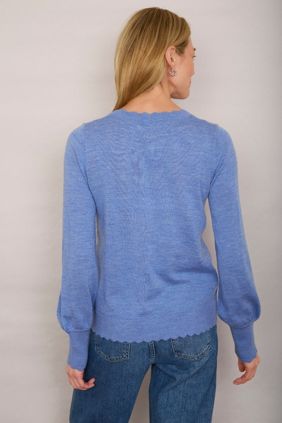 Fleurine Scallop Jumper - French Blue