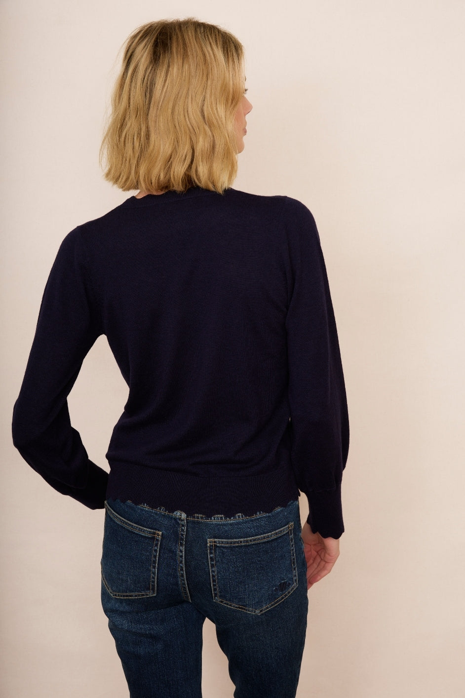 Fleurine Scallop Jumper - Midnight