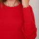 Fleurine Scallop Jumper - Poppy Red