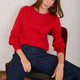 Fleurine Scallop Jumper - Poppy Red