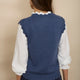 Fleurine Scallop Tank - Denim Blue