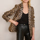 Florence Blazer - Leopard Jacquard