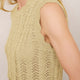 Fleurine Scallop Metallic Tank - Gold