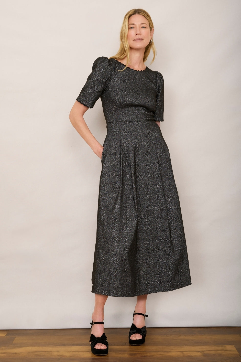 Florence Dress - Black Sparkle