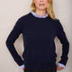 Florentine Detachable Collar Jumper - Midnight