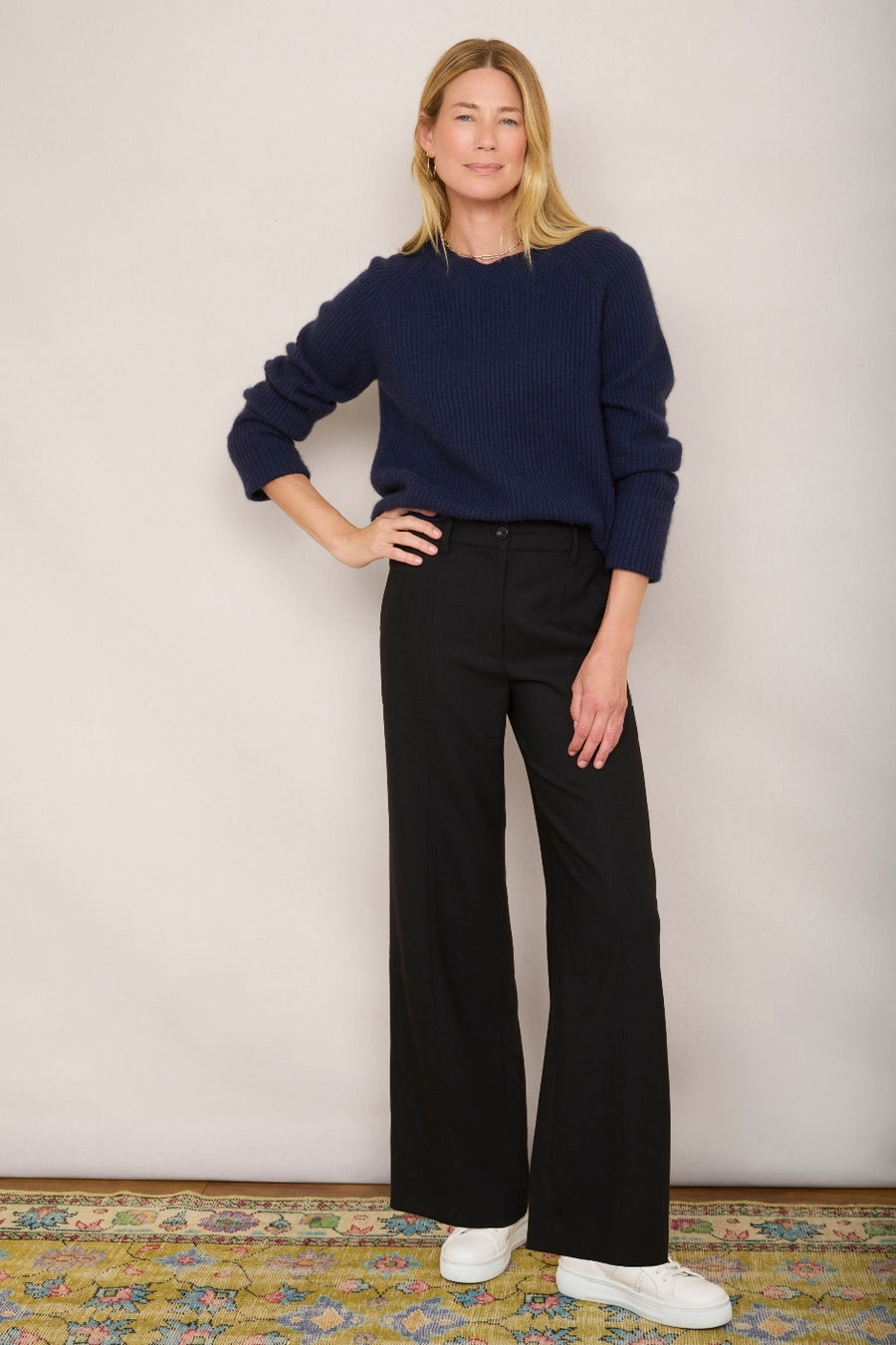 Flori Carpenter Wide Leg Trouser - Black