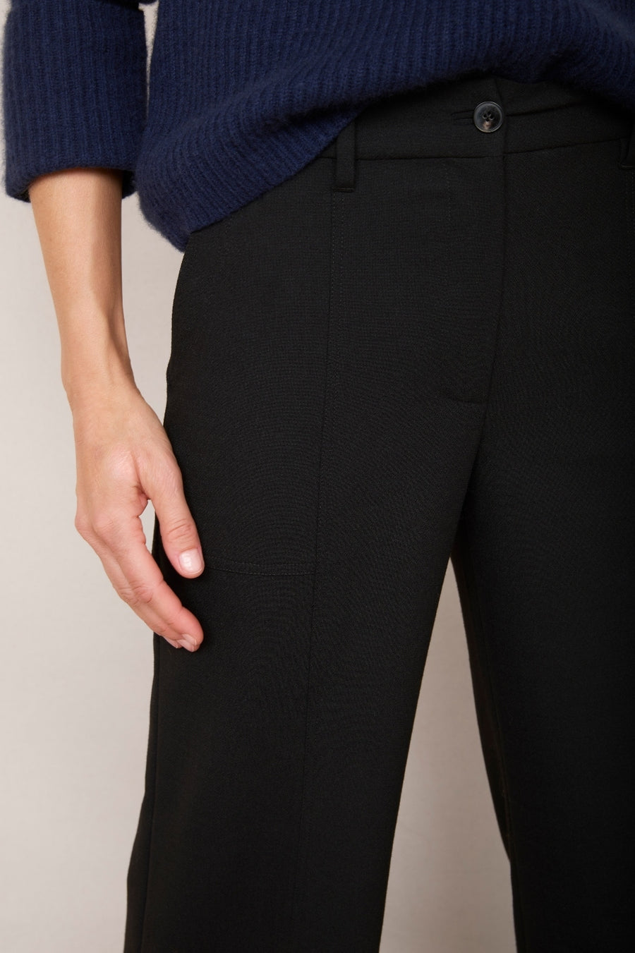 Flori Carpenter Wide Leg Trouser - Black