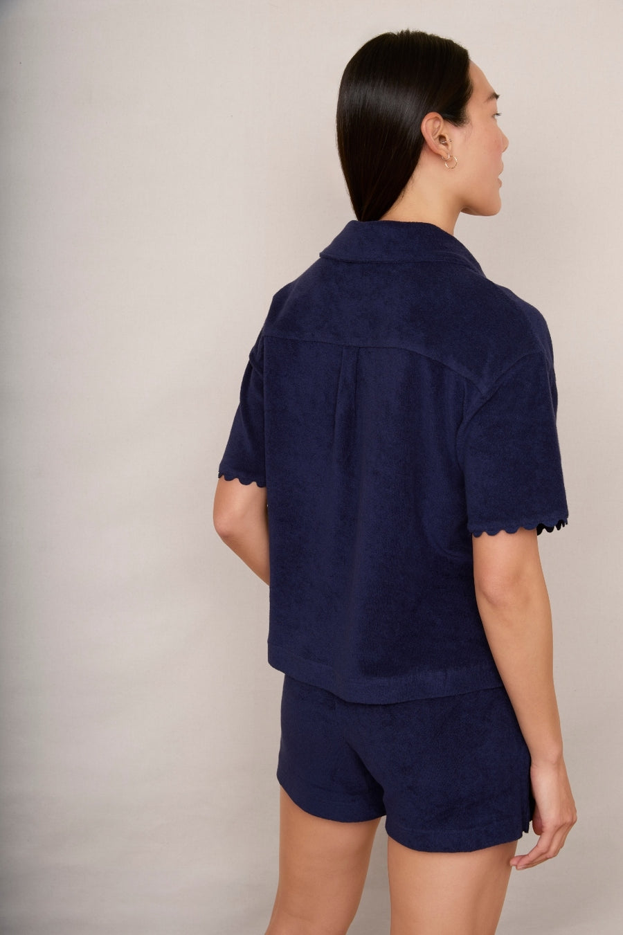 Florrie Towelling Top - Midnight