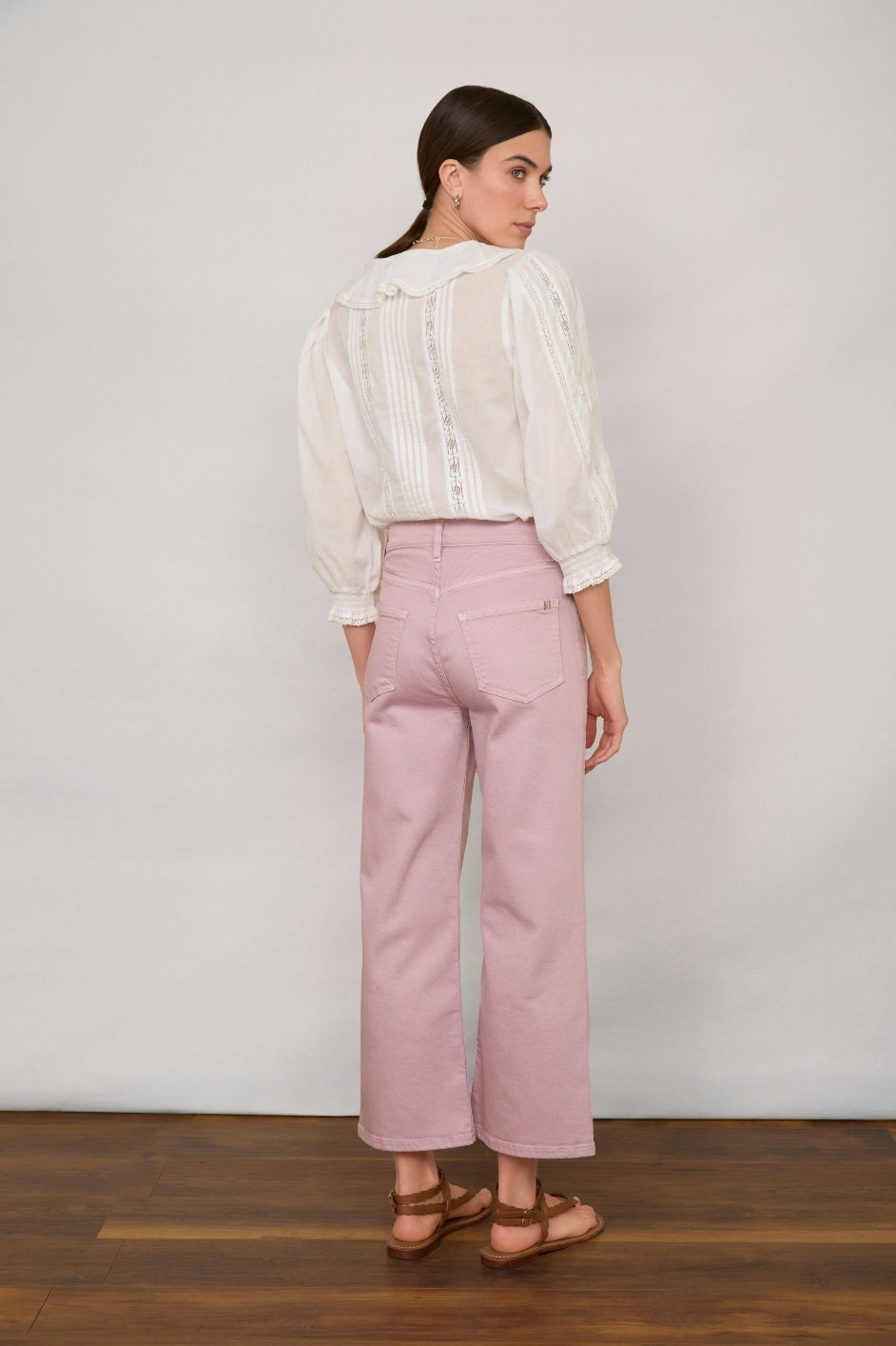 Flossie Carpenter Flare Cropped Jean - Mauve