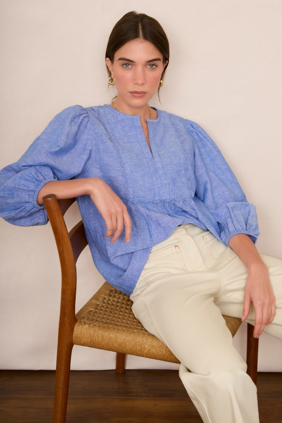 Arlo Blouse - Blue