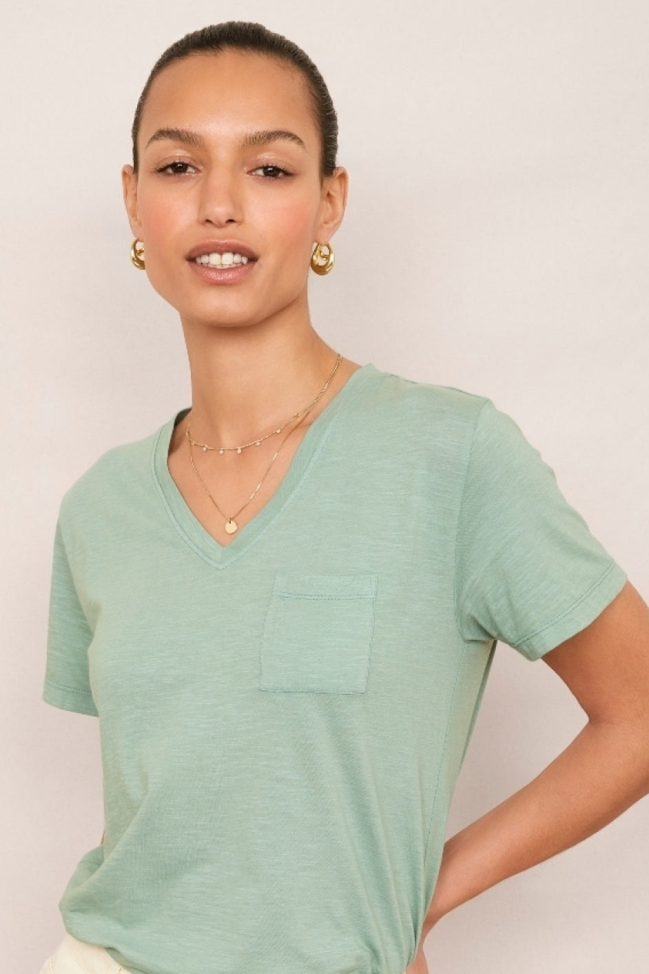 Tiana Tee Shirt - Sage Green