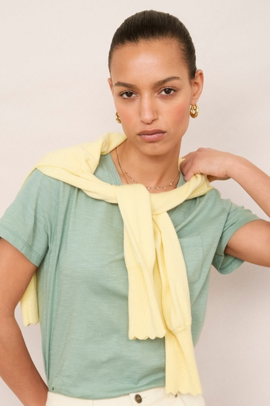 Tiana Tee Shirt - Sage Green