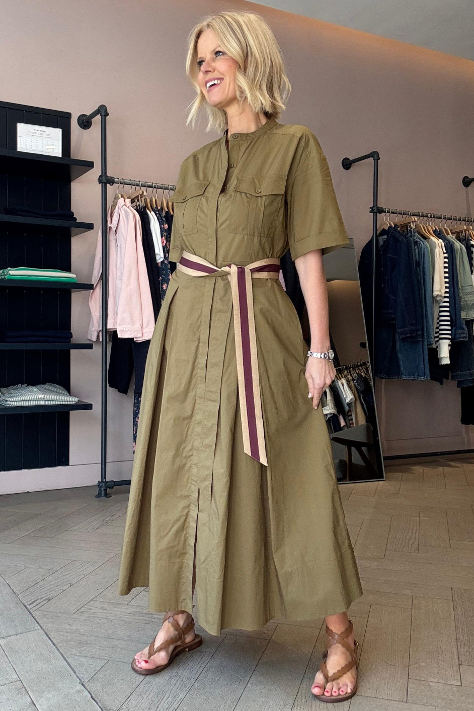 DB X Wyse Shirt Dress - Khaki