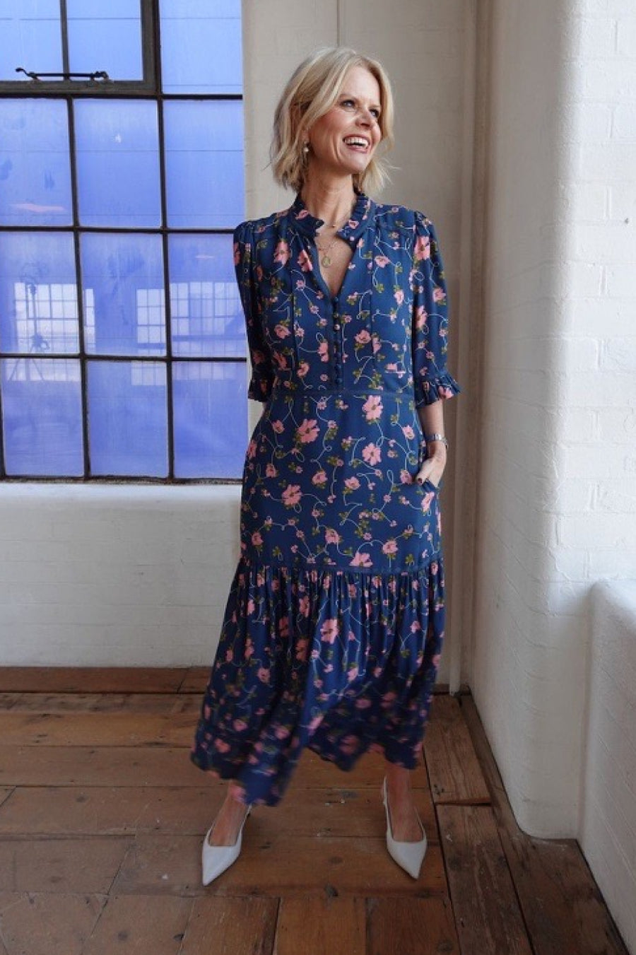 Jodi Dress - Navy Floral