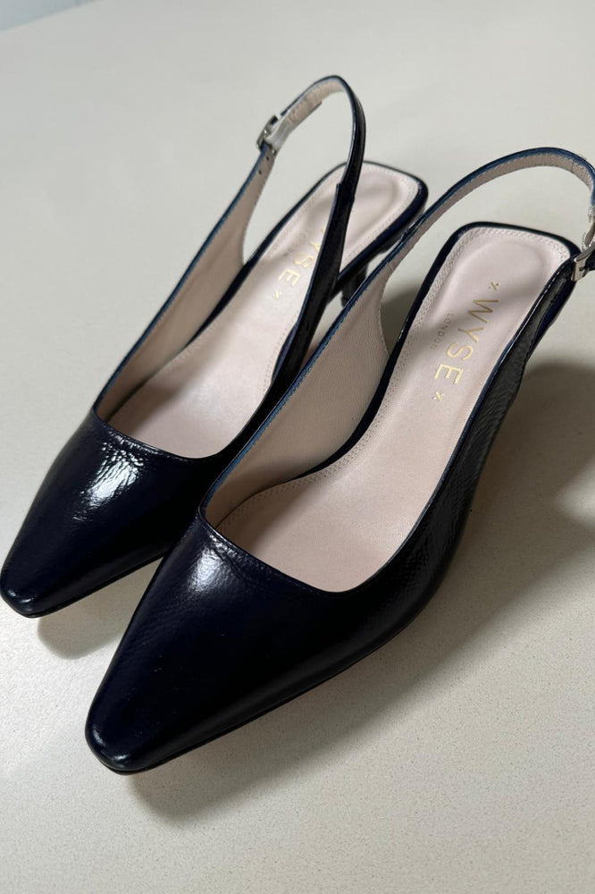 Carly Kitten Heel - Midnight Patent