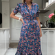Fabienne Dress - Pink/Blue Floral