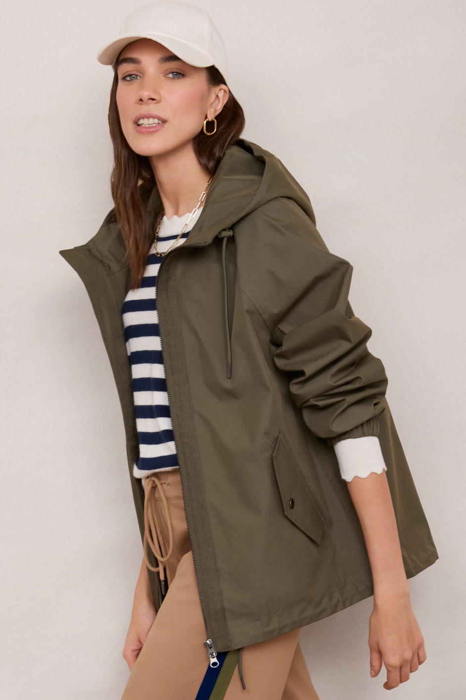 Colette Waterproof Rain Jacket - Olive Green