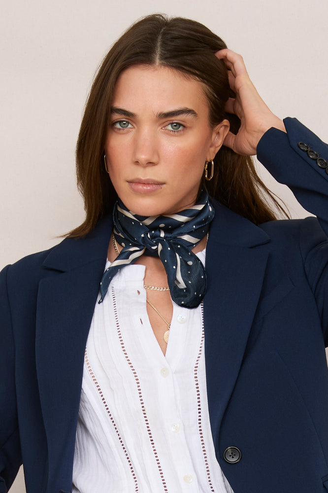 Serena Silk Scarf - Midnight Spot