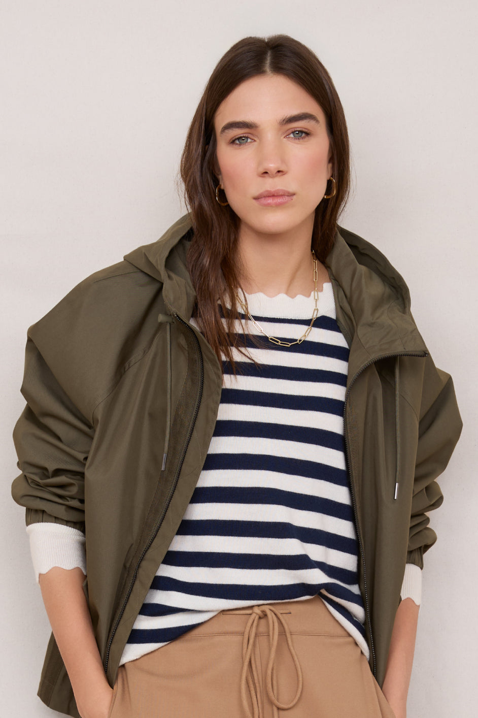 Colette Waterproof Rain Jacket - Olive Green