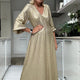 Claudia Crinkle Dress - Gold